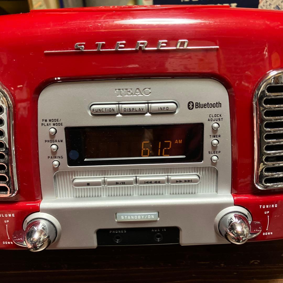 TEAC SL-D930 CDプレーヤーラジオ　赤　レトロタイプ