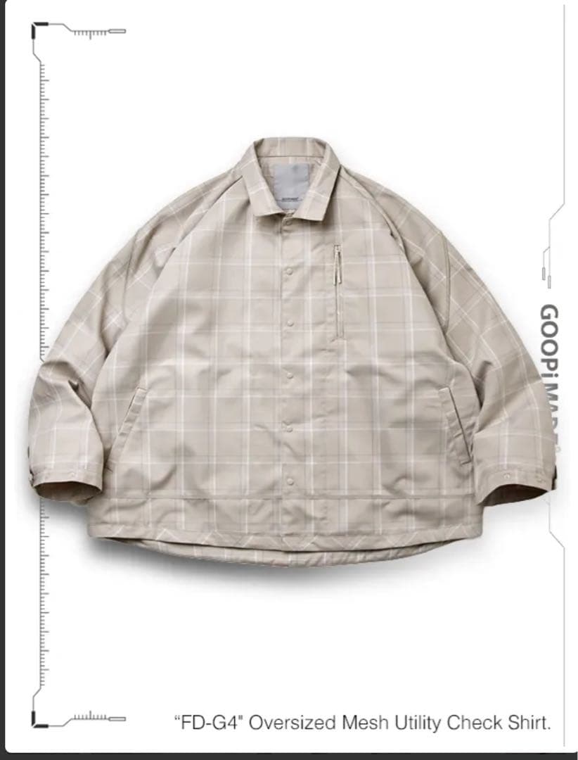 GOOPIMADE FD-G4 Mesh Utility Check Shirt - メルカリ