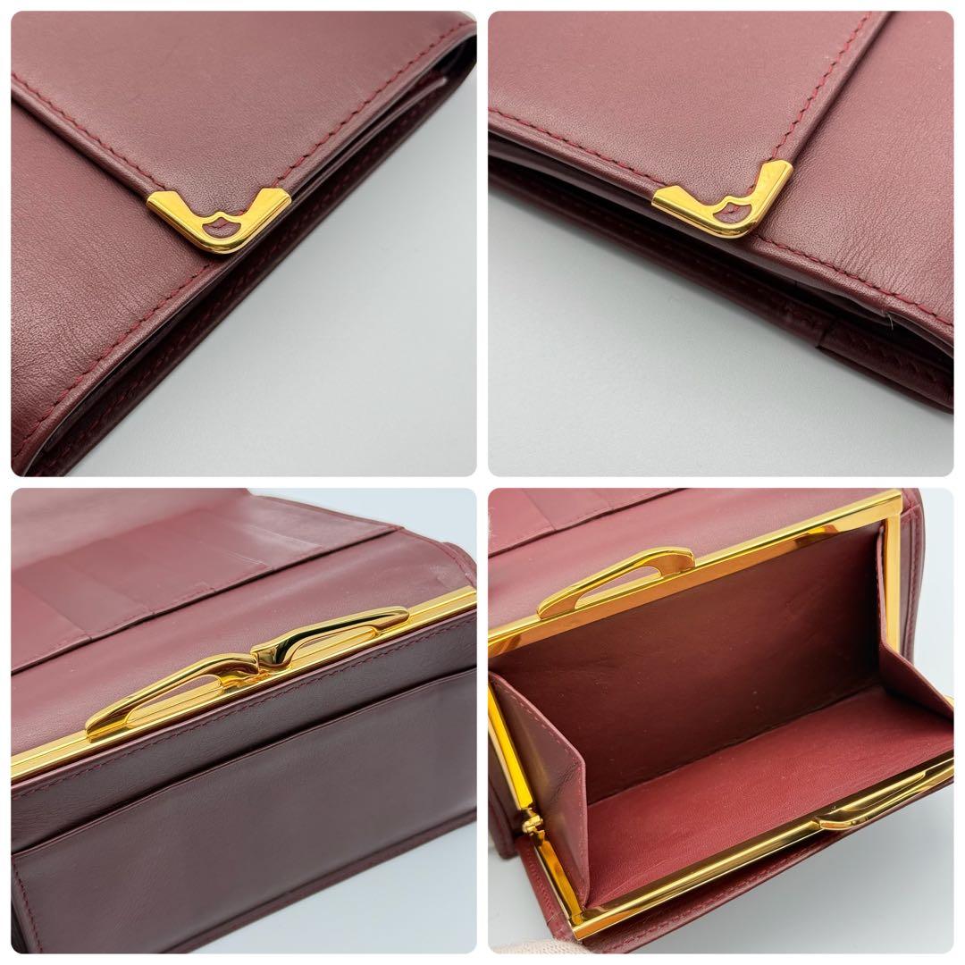 ✨極美品✨カルティエ マストライン レザー 三つ折り財布 ゴールド金具