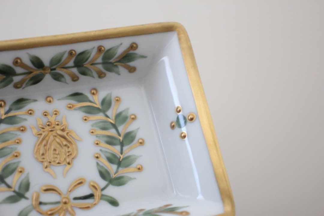 ロールセリニャック リモージュ エンパイヤコレクション 金彩葉柄 小皿