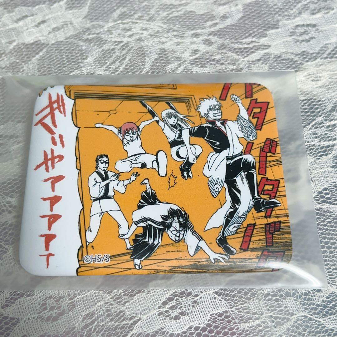 銀魂 海外限定 スクエアバッジ jump shop 坂田銀時 神楽 志村新八