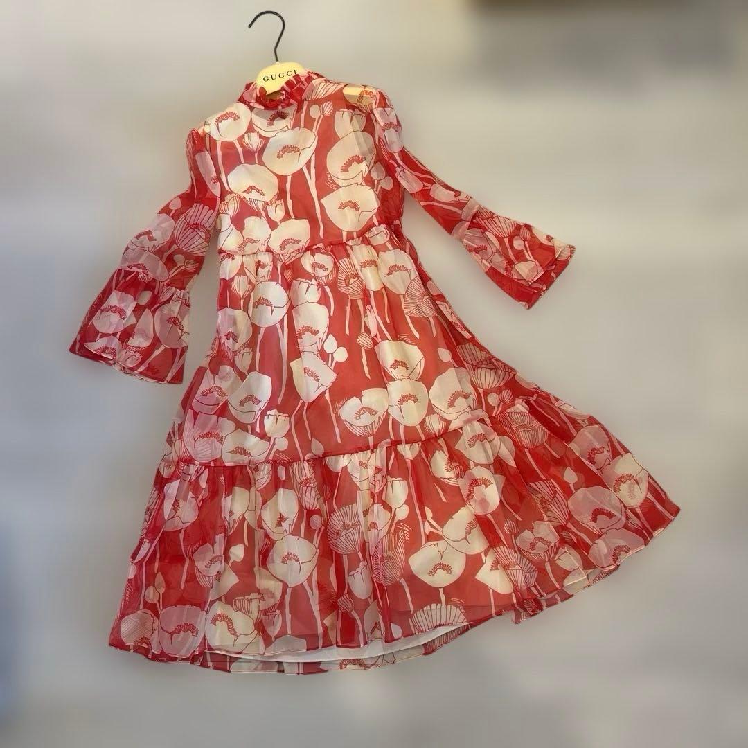 GUCCI グッチ シルク ワンピース キッズ 120cm 結婚式 発表会 - メルカリ