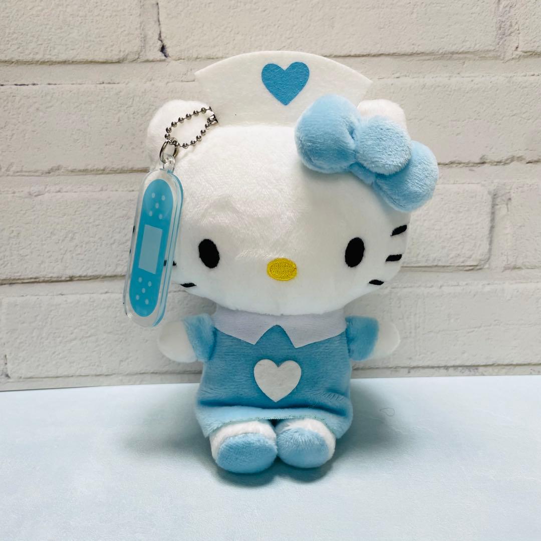 ハローキティ ナースキティ ぬいぐるみ 水色 - メルカリ