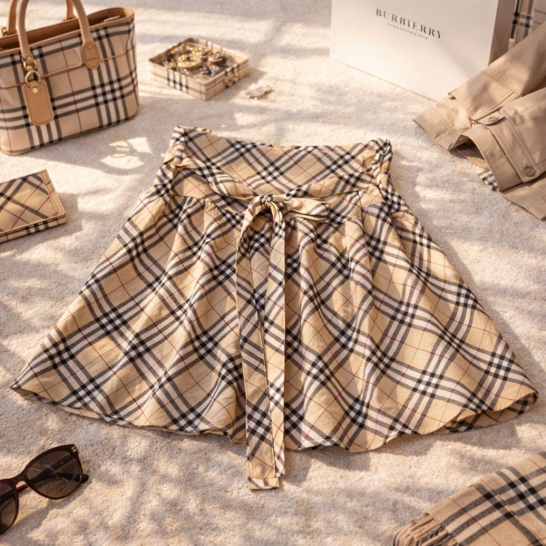 新品同様 バーバリーブルーレーベル ノバチェックスカート38 - メルカリ