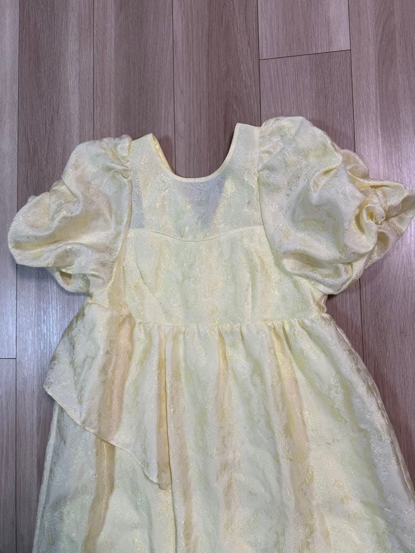 ANDRESD バブルスリーブジャガードドレス(M -TALL)