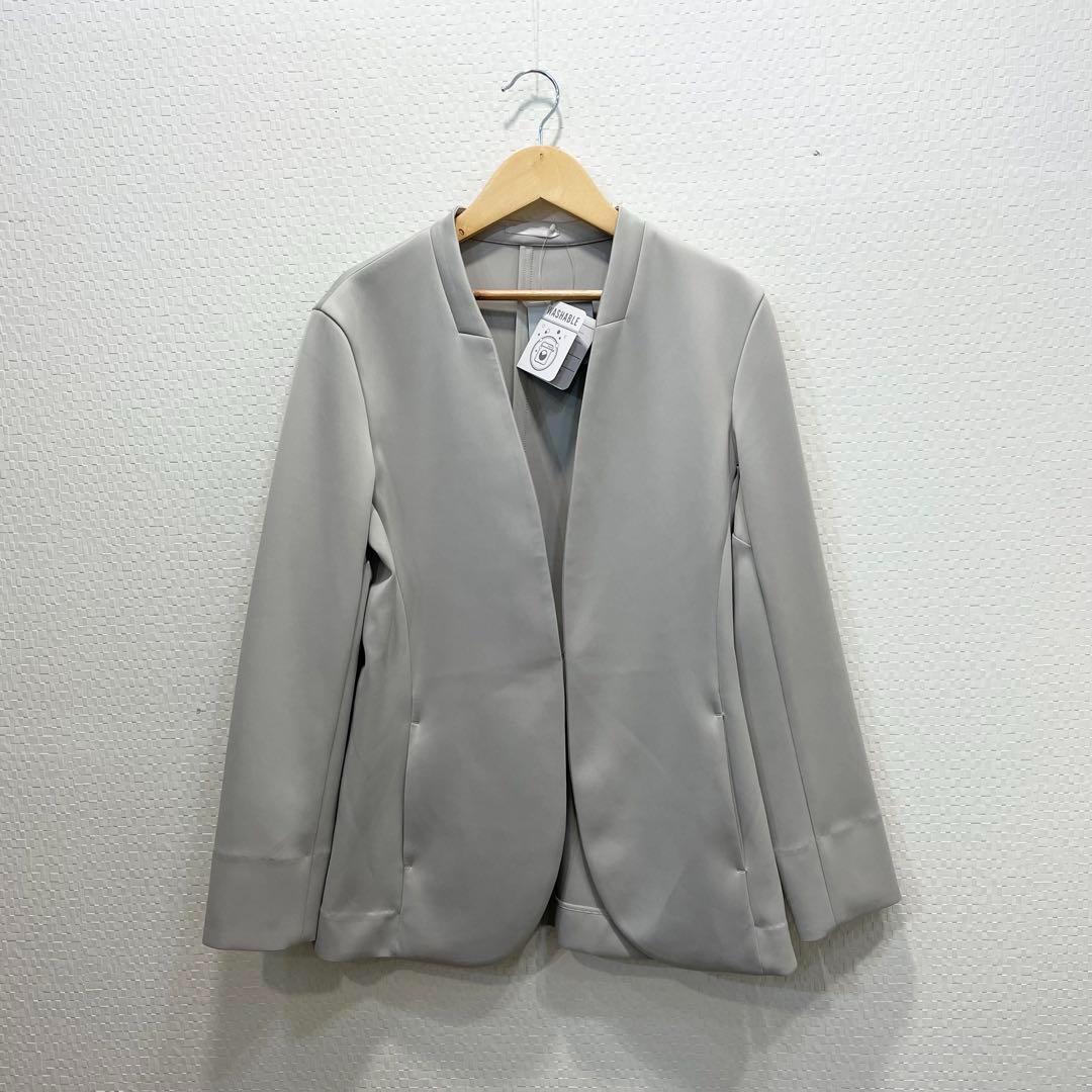 新品 スーツセレクト セットアップ ワイドパンツ ノーカラースーツ