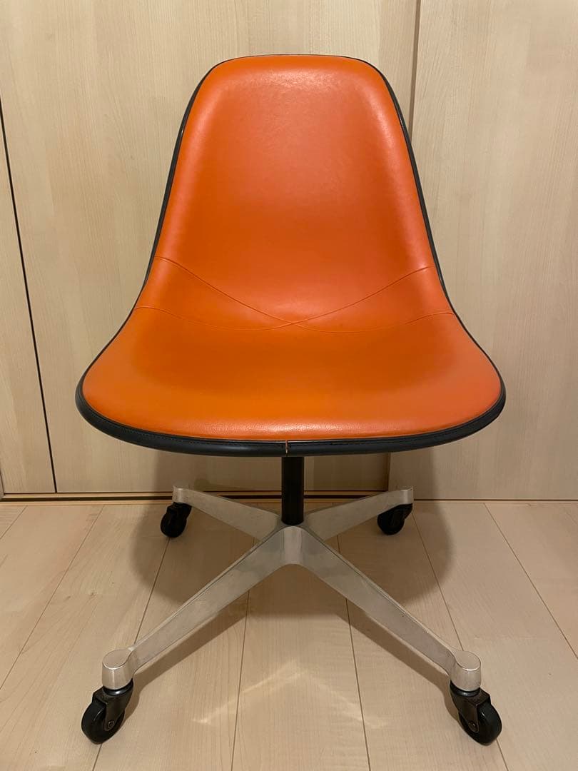 椅子 EAMES SHELL CHAIR HERMANMILLER vintage Vintage Eames Shell Chair By Herman Miller - Orange Blush