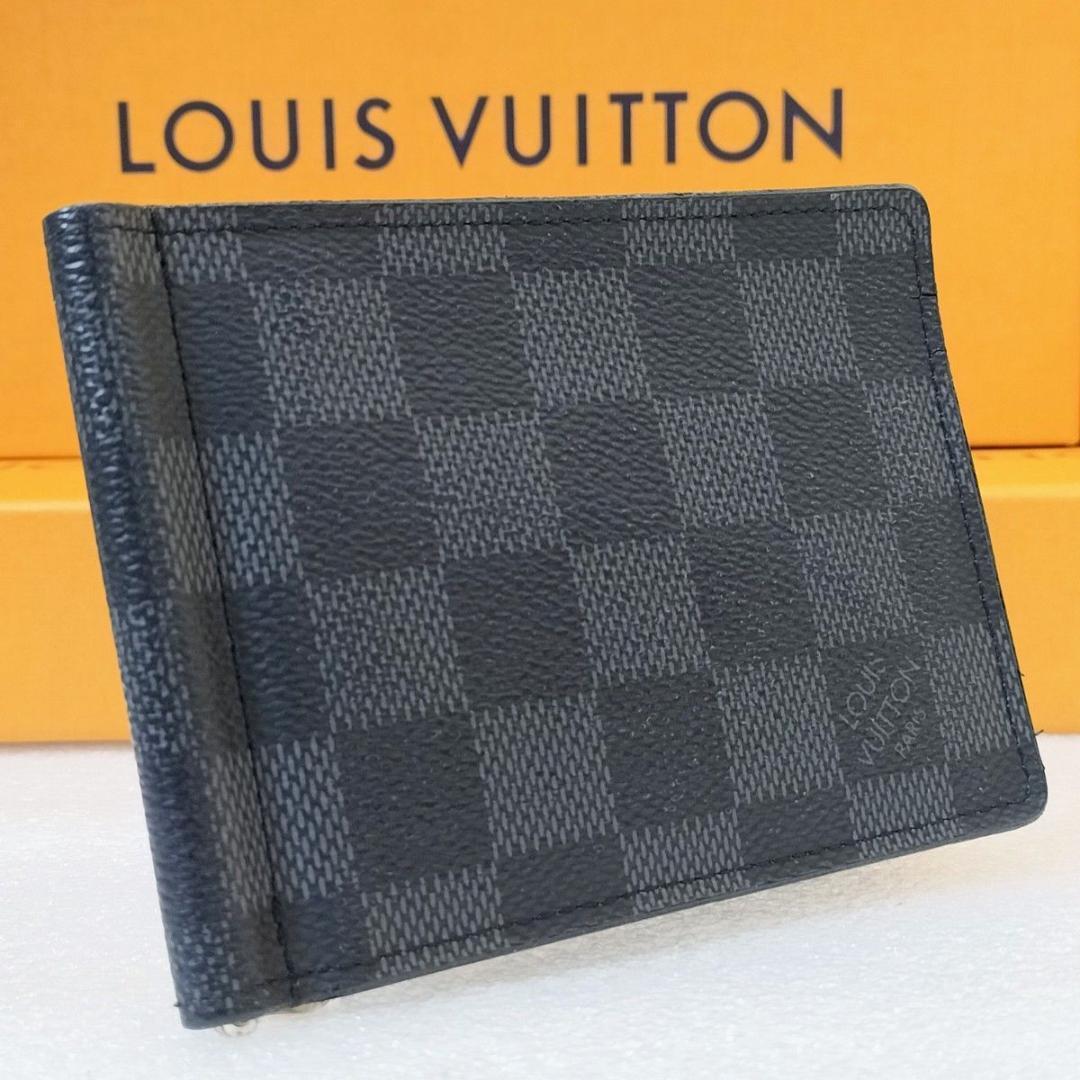 ✨ICチップ搭載 ルイヴィトン マネークリップ ダミエグラフィット 二