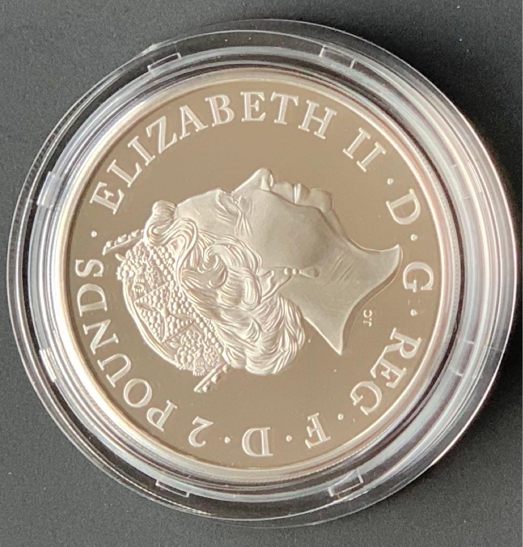 クィーンズビーストグリフォン大型プルーフ銀貨