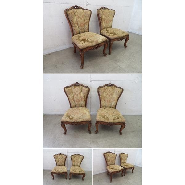 アンティーク□イタリア□ロココ様式□金華山□鋲□猫脚□ダイニング