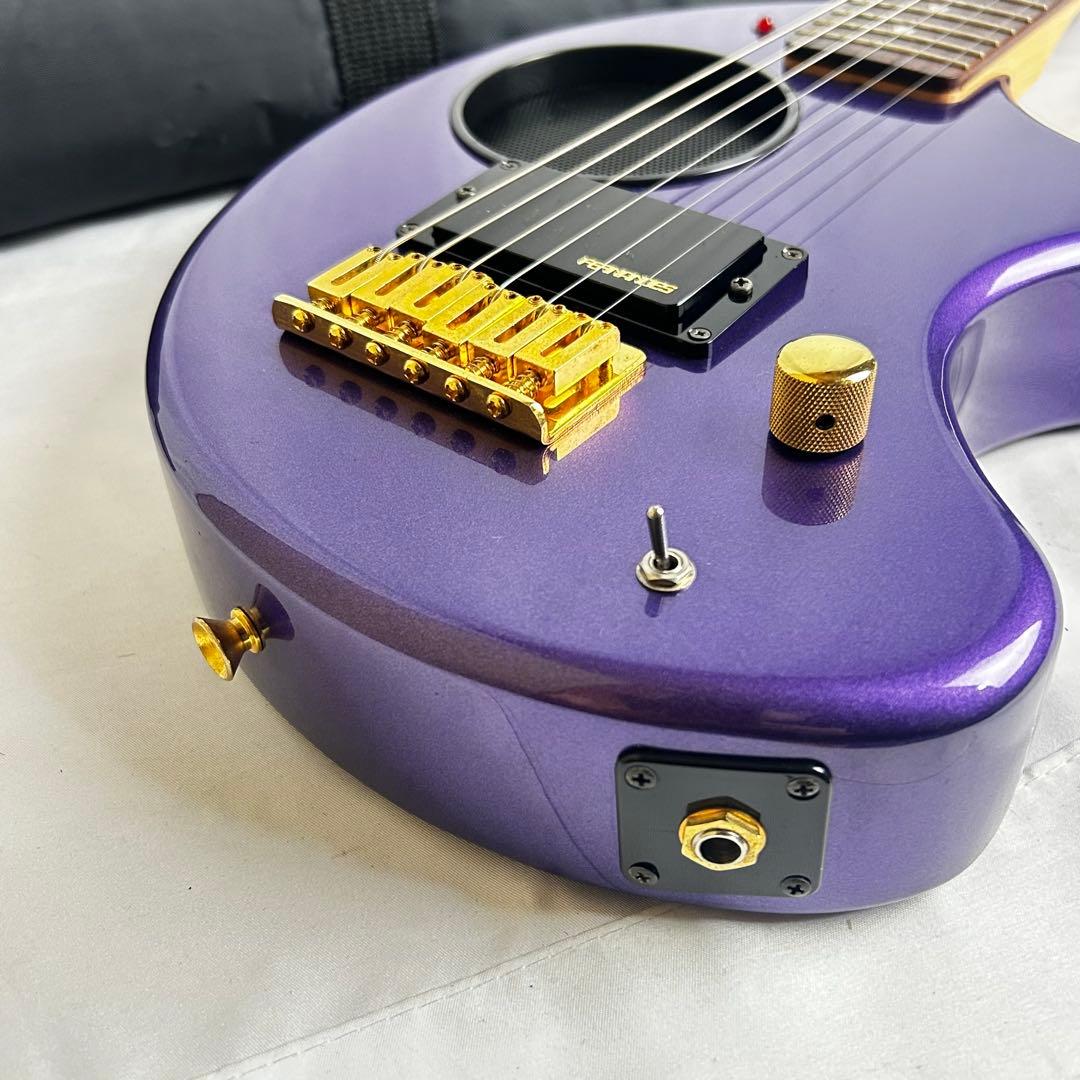 《美品》ZO-3 メタリックパープル アンプ内蔵ミニギター ソフトケース付