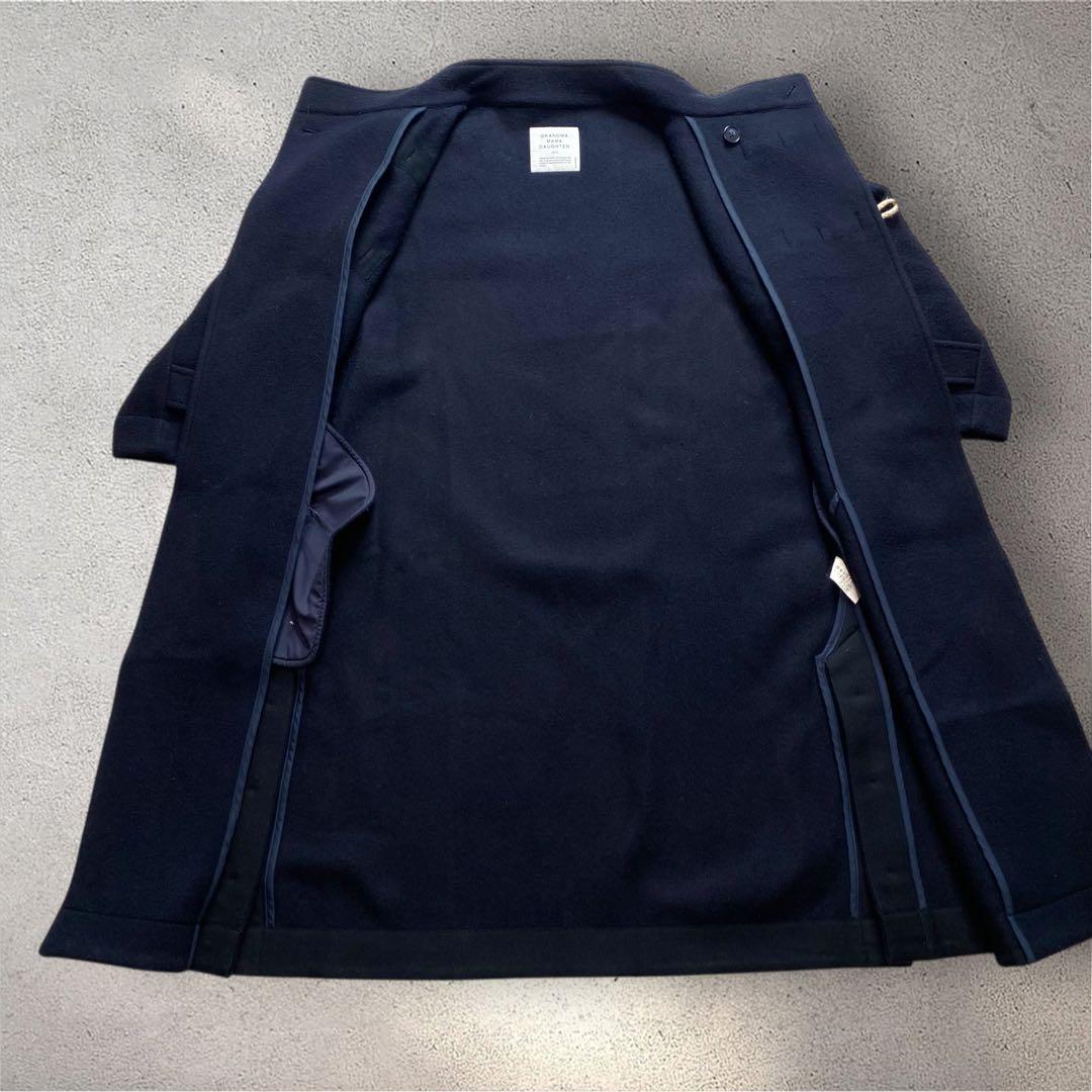 グランマママドーター ネイビー濃紺 スタンドカラー ダッフルコート