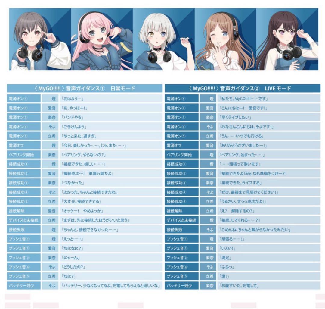 ワイヤレスヘッドホン セット ANIMA AOW03 MyGO!!!!!