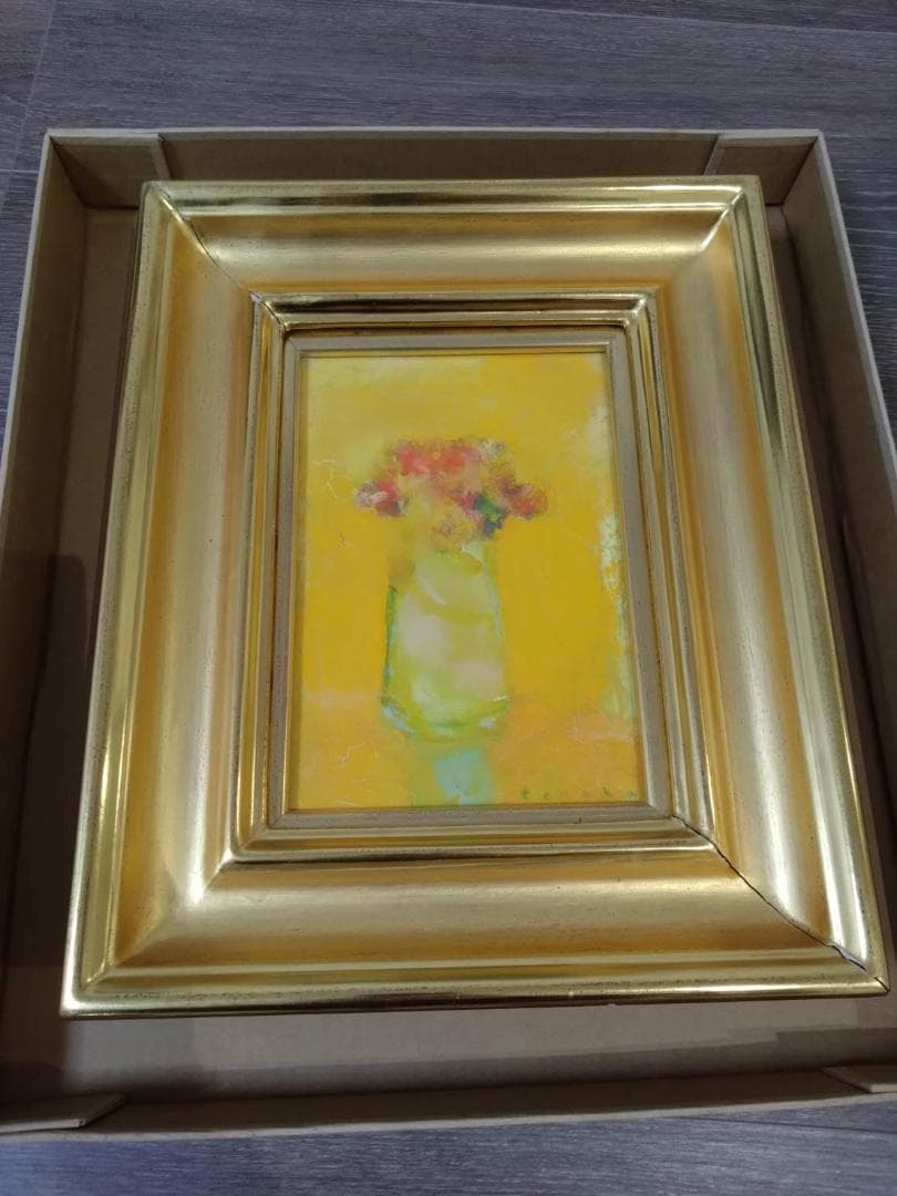 【油絵】田中岑 「花」 Yahoo!オークション -「田中岑」(絵画) (美術品)の落札相場・落札価格