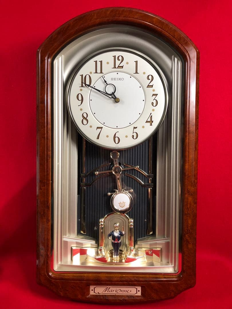 SEIKOセイコー　Marionne 掛け時計　からくり時計　RE526B Yahoo!オークション - SEIKO セイコー からくり時計 RE526 B Marionne