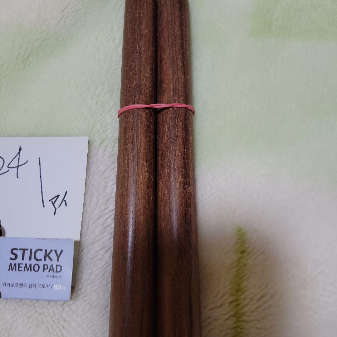 石見神楽を奏でる篠笛を作製している父の手作り 太鼓のバチ 木製 285mm