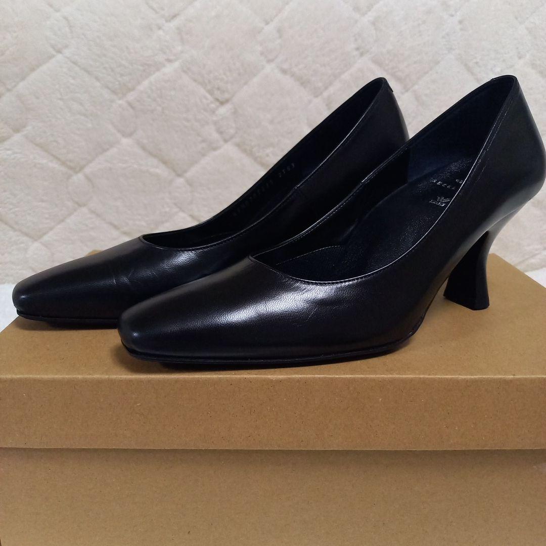ワコールサクセスウォーク パンプス ブラック 黒 7cmヒール 23.5 E
