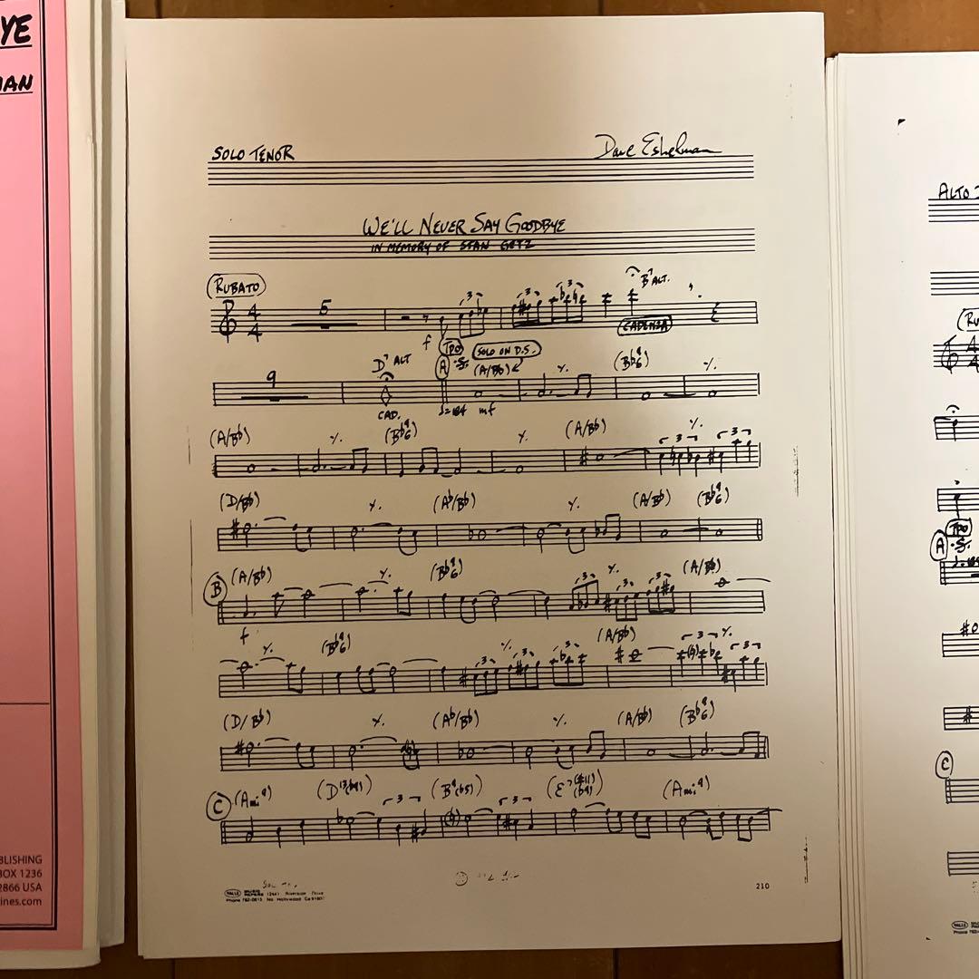 We'll Never Say Goodbye - Big Band中古楽譜 - メルカリ