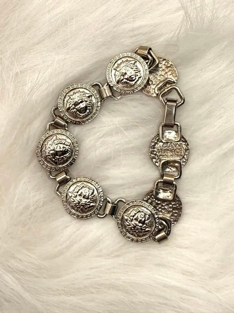 正規の美品中古 ジャンニヴェルサーチ ブレスレット シルバー 約20cm