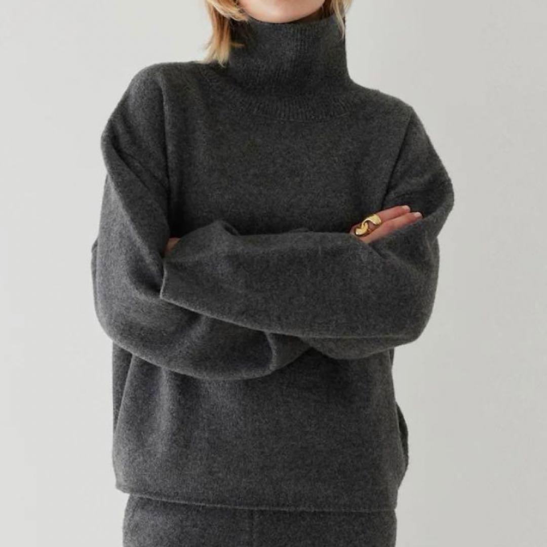 新品未使用☆SeaRoomLynn ウールmixハイネックLOOSEニット - メルカリ