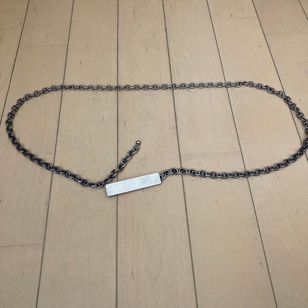 DIRK BIKKEMBERGS チェーンネックレス Dirk Bikkembergs long necklace with silver discs and key — spring
