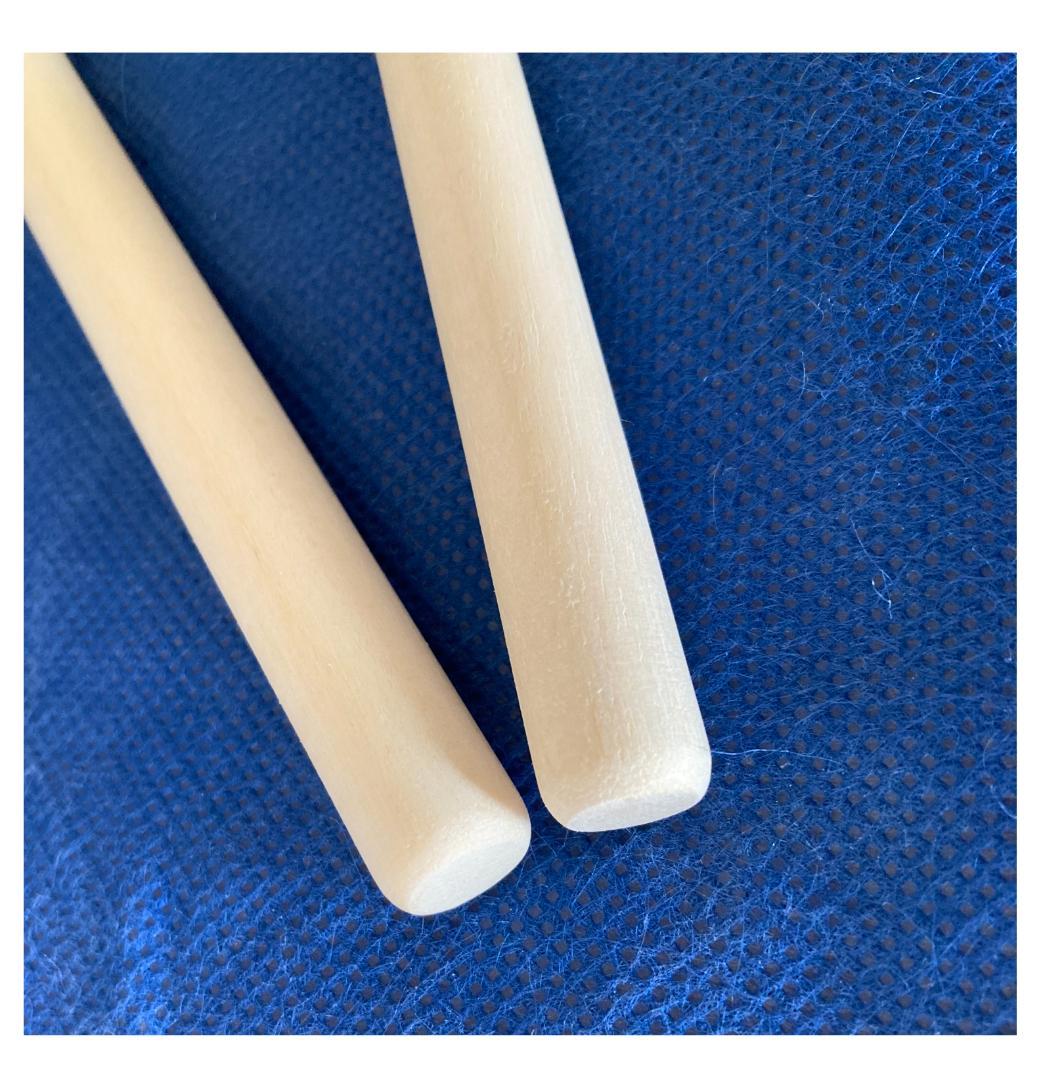 和太鼓 ばち 直径12mm 長さ自由 ヒノキ相当材バチ(桧/朴 代替) - メルカリ