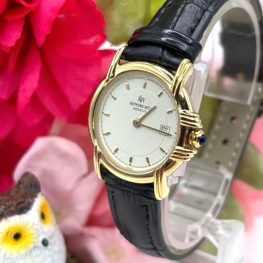 稼働品☆ベルト新品 レイモンドウェイル ゴールドカラー レディース