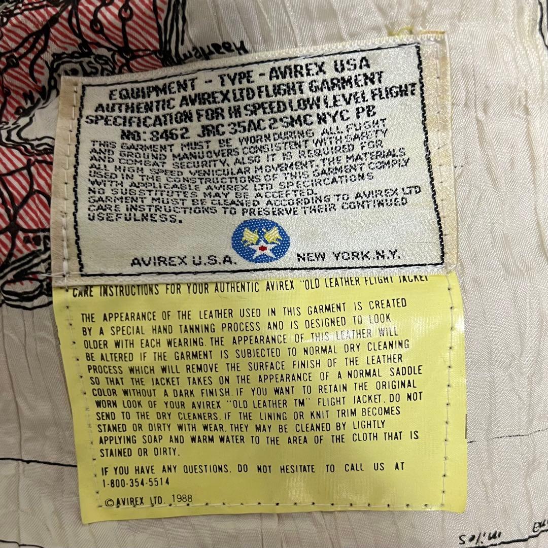 1988 AVIREX G-1 ワッペン フライトジャケット U.S.NAVY