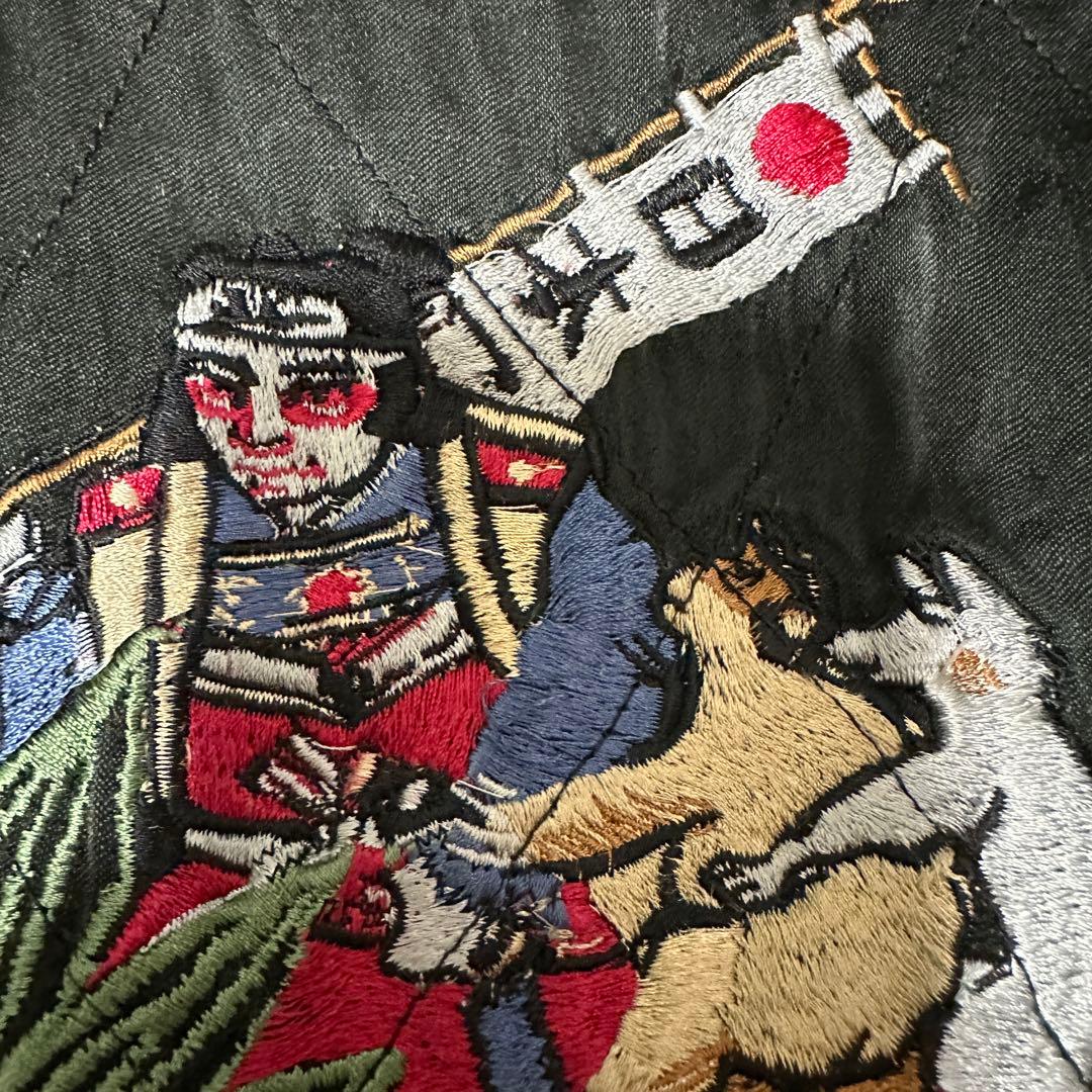 希少】houston ベロア リバーシブル スカジャン 桃太郎 金太郎 - メルカリ