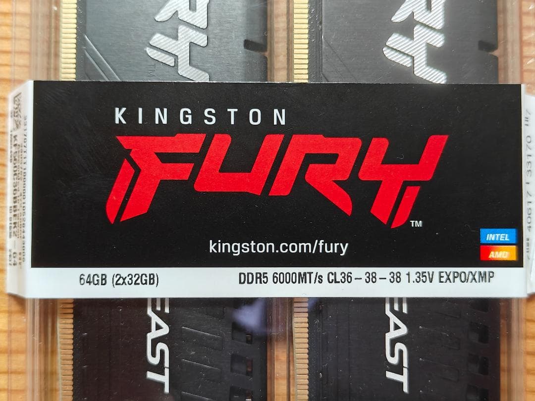 メモリー Kingston FURY Beast DDR5 64GB (2 x 32GB)