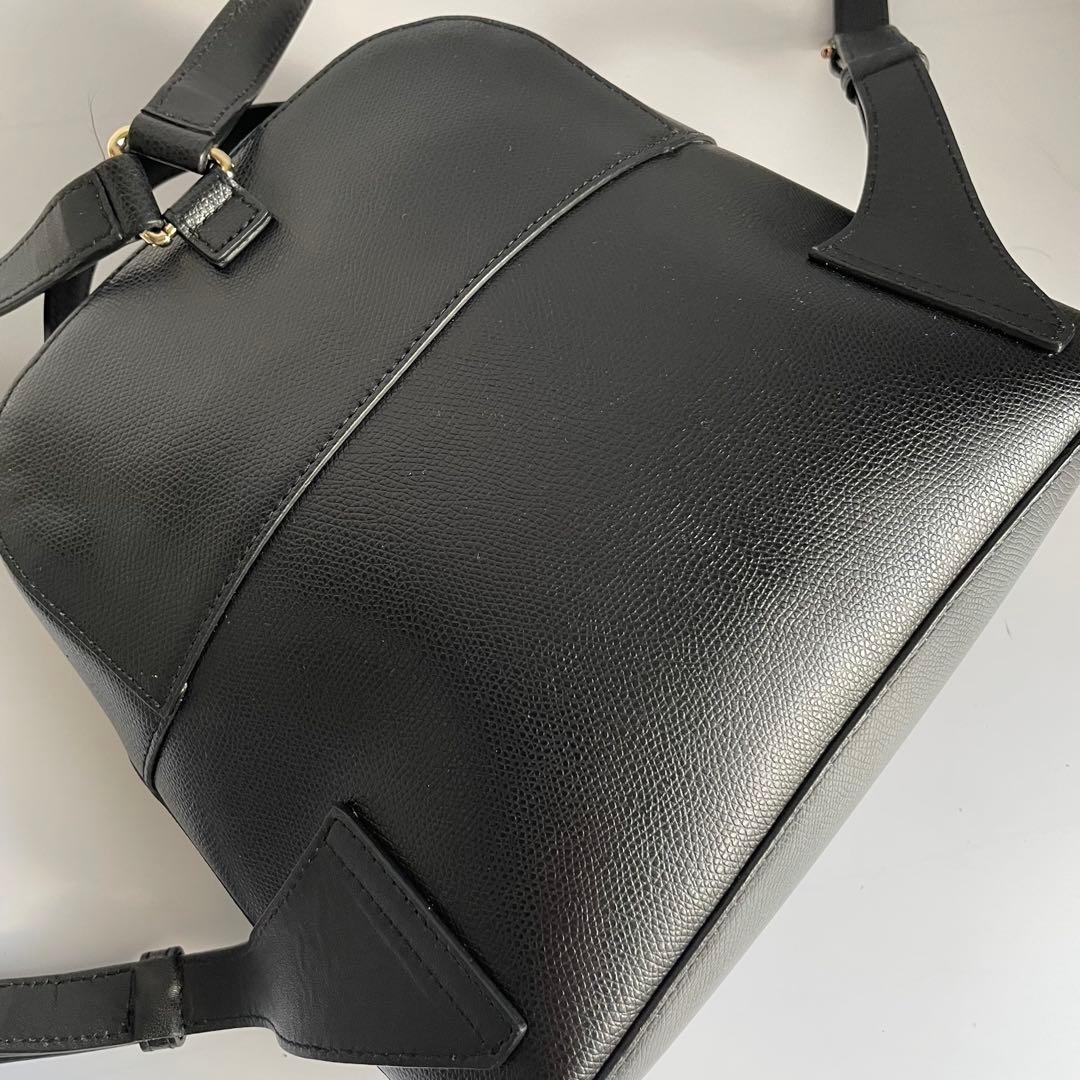 ✨未使用級✨ FURLA パイパー リュック ブラック 黒 レザー カデナ