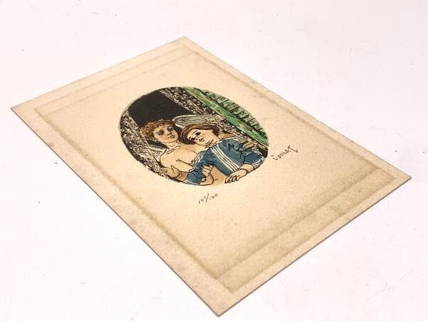 小松崎邦雄『天使』】 リトグラフ ED101/120 額装