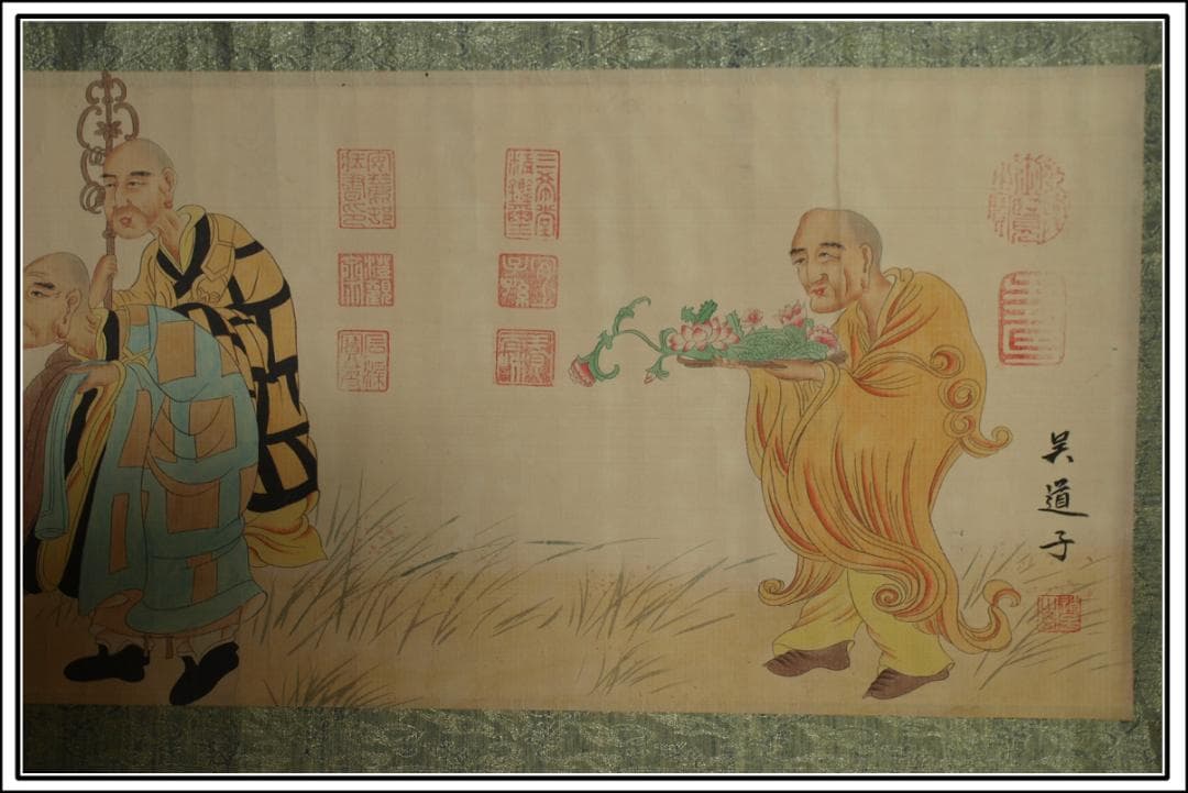 民間仕入れ品 中国唐時代の絵 激安骨董品 肉筆保証 BD411A3-3