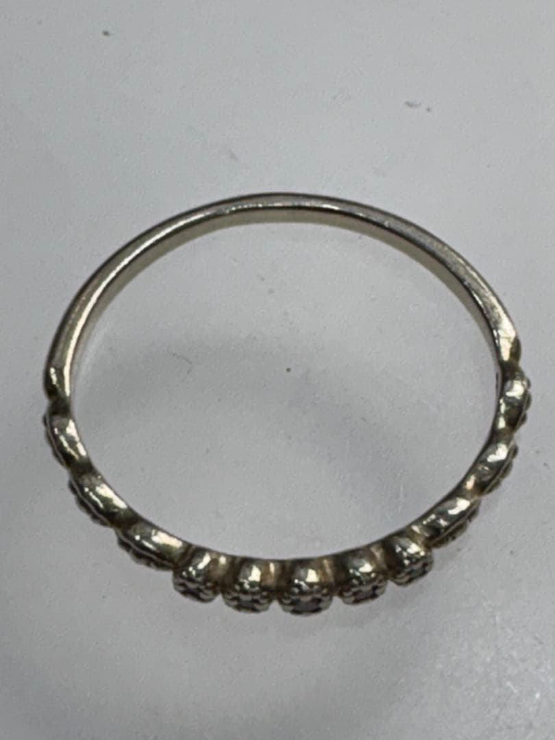 アガット・k10ダイヤリング・13号・1.2g・中古品