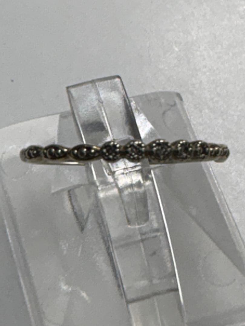 アガット・k10ダイヤリング・13号・1.2g・中古品