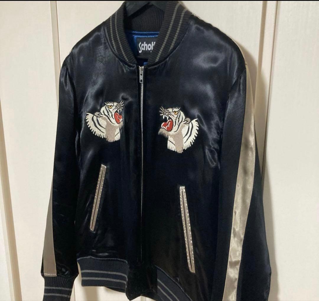 schott スカジャン 上野商会 ショット タイガー 美品 スーベニア 黒L