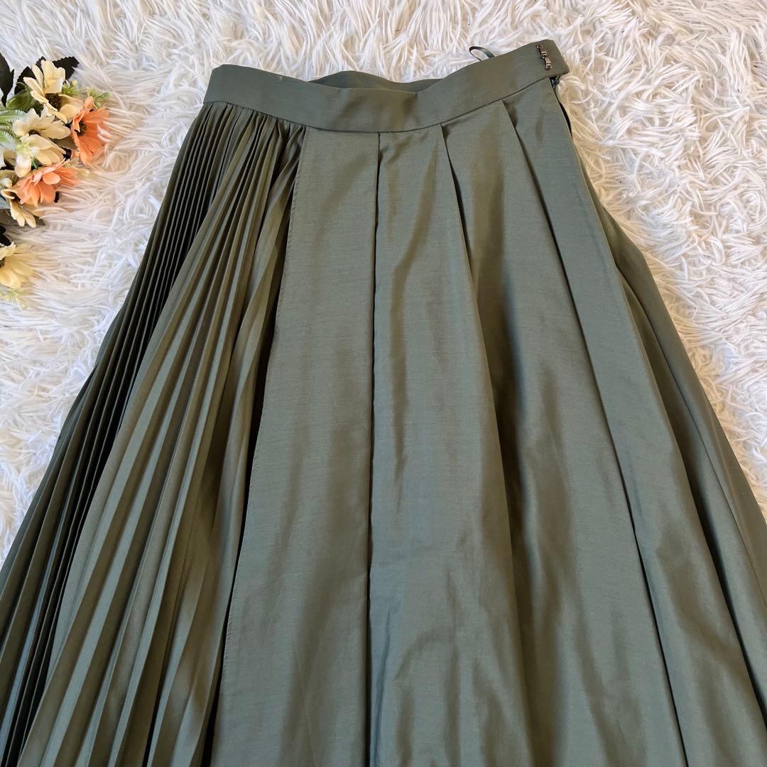 SHE Tokyo ランダム プリーツ スカート ロング スカート カーキ - メルカリ
