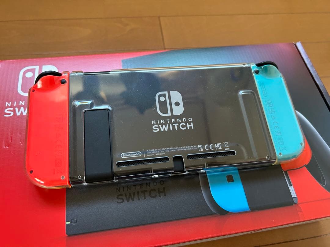 Nintendo Switch 青/赤 本体 画面保護フィルム、ケース付 - メルカリ