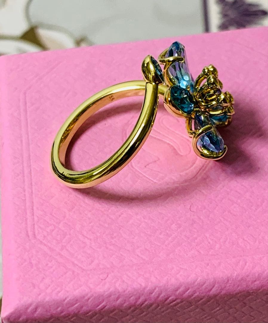 スワロフスキーSwarovski Idylliaオープンリング ブルー55号 - メルカリ