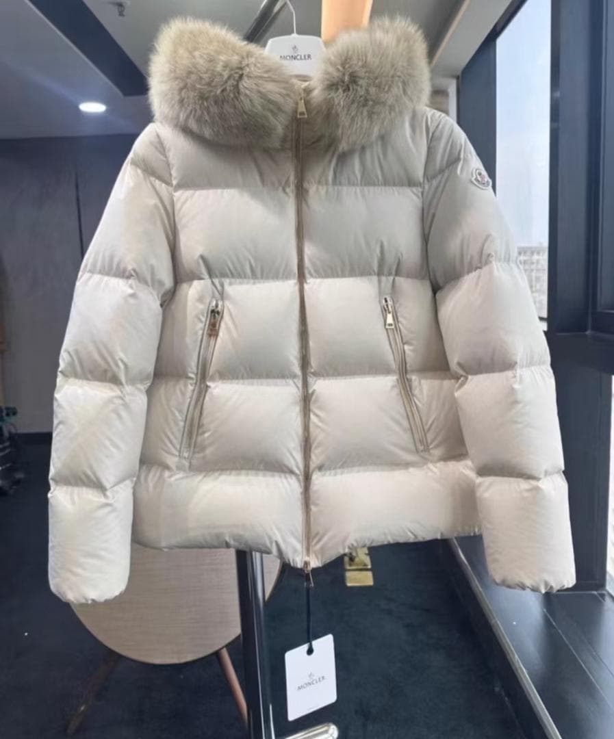 MONCLER フード付きダウンジャケット ホワイト モンクレール MONCLER モンクレール ダウンジャケット メンズ アウター