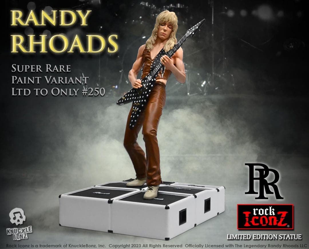 250体限定 RANDY RHOADS ランディ・ローズ Knucklebonz Jackson randy Vが届いた！ リバースヘッドのオールブラックでカッチョ