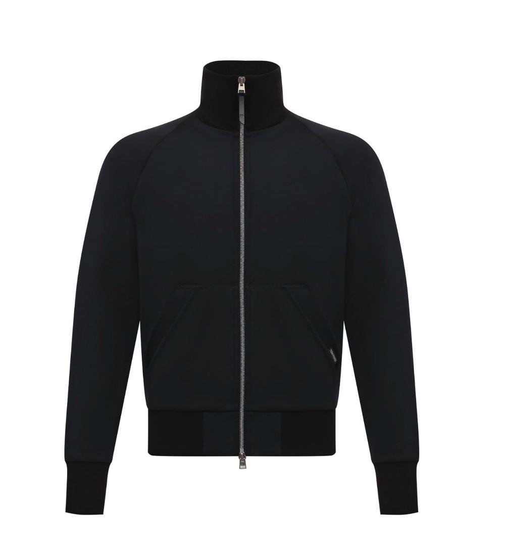 リ*ク様 TOM FORD トムフォード トラックジャケット ブルゾン TOM FORD (トムフォード) GLOSSY GRAIN BIKER BLOUSON (グロッシー