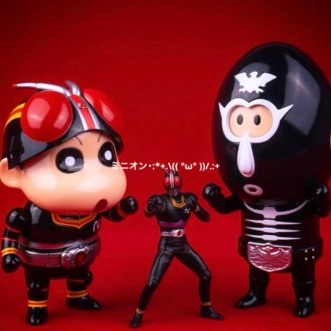 クレヨンしんちゃん 仮面ライダー BLACK ソフビ 正規品 新品未開封