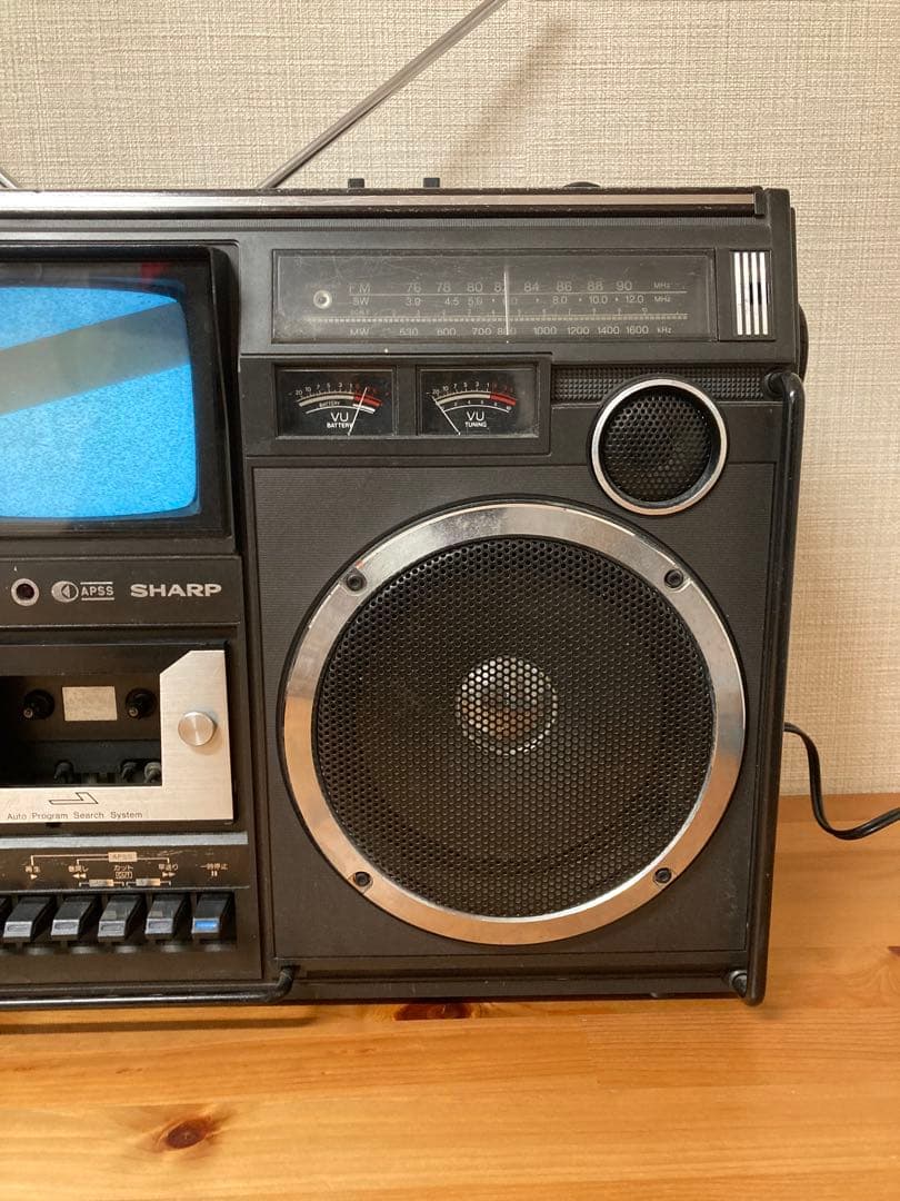 SHARP 5P-R2U ラジカセ ラジオ カセット テレビ 昭和レトロ