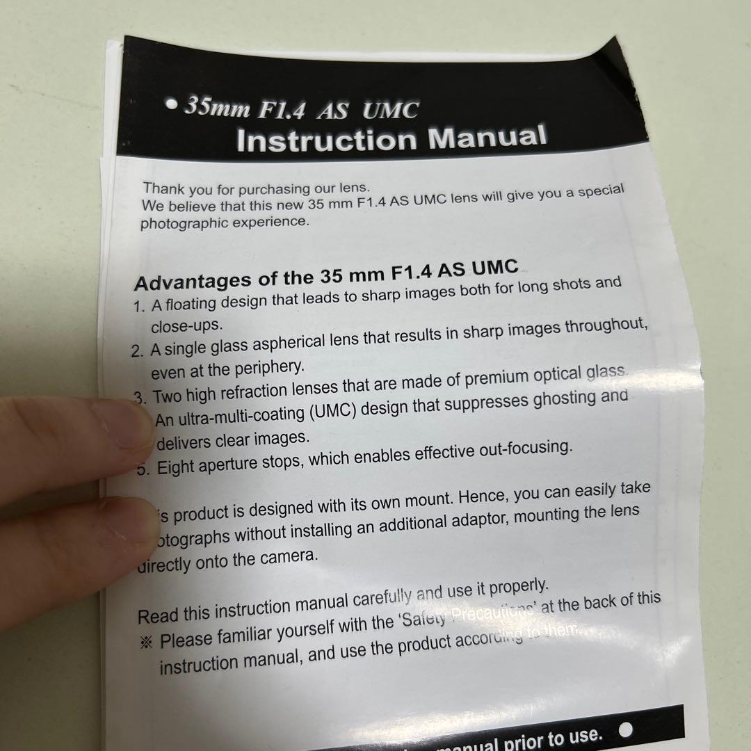 SAMYANG F1.4/35mm広角レンズ