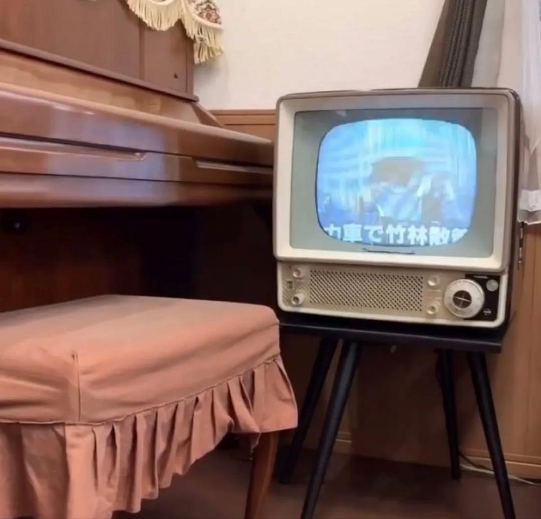 整備済み(地デジ対応) ナショナル ブラウン管テレビ 白黒テレビ 昭和レトロ