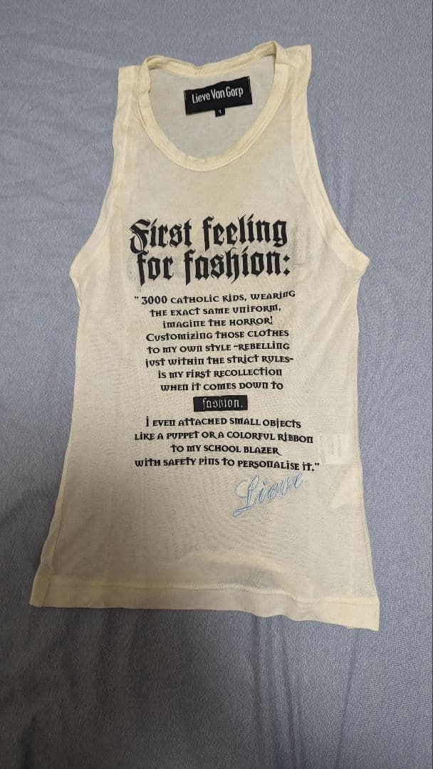 （洗濯前特価）Lieve Van Gorp　タンクトップ（試着のみ）