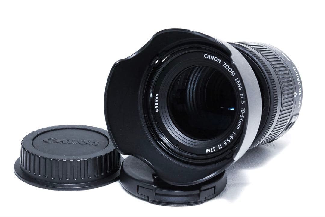 Canon EF-S 18-55mm IS STM 手ぶれ補正 ✨純正フード