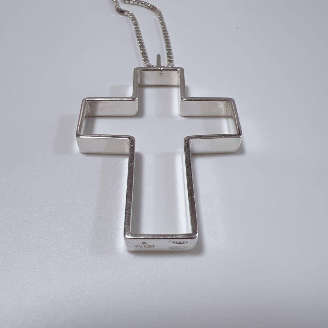 希少✨極美品》グッチ オープンクロス ネックレス ビンテージ 十字架