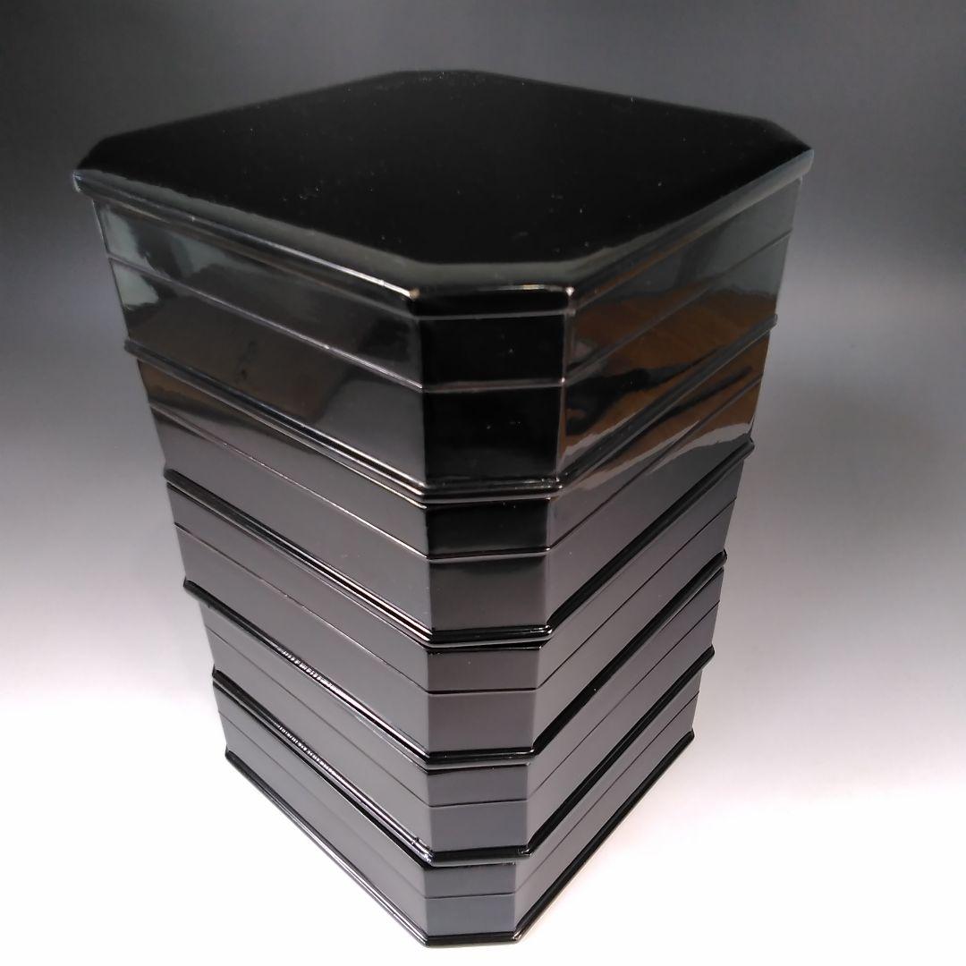 ア142 『塗師 川瀬表完』作 『黒真塗 五重縁高 共箱』茶道具 - メルカリ